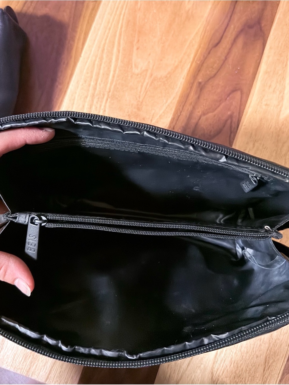 BEIS Black Leatherette Toiletry Set - 2 Piece - Picture 3 of 6